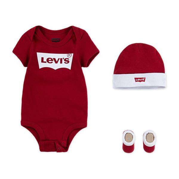 Bilde av Levis - Body gavepakning med lue/booties - Rd